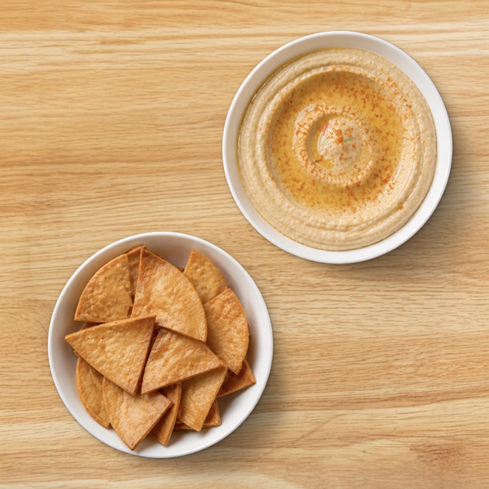 Hummus with Pita Chips.